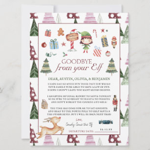 Rapariga Elf   Kids Christmas Elf Goodbye Letter