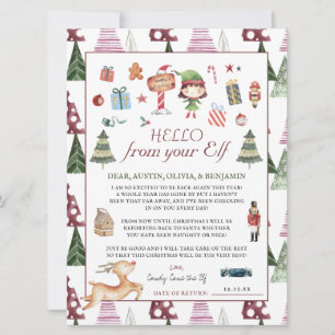 Rapariga Elf   Kids Christmas Elf Hello Letter