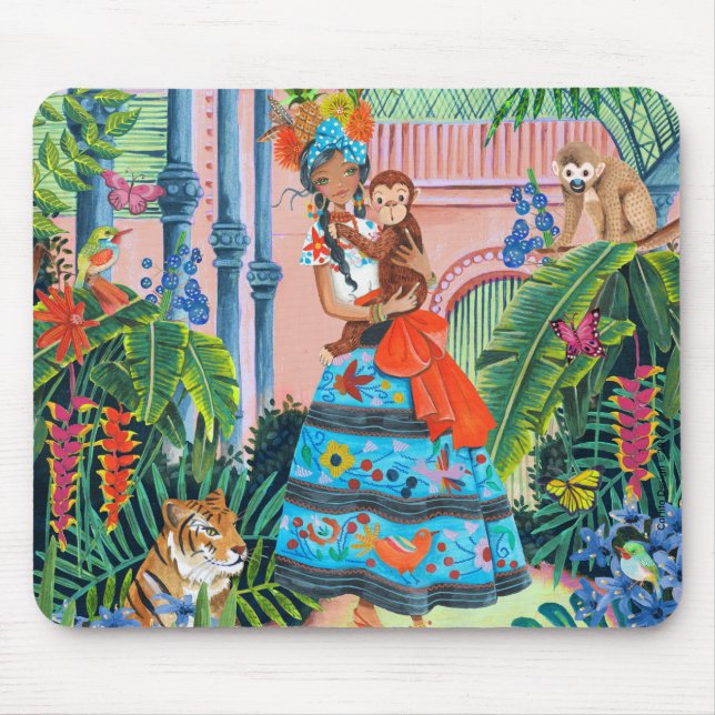 Rapariga Mexicana Tropical | Mouse Pad (Frente)