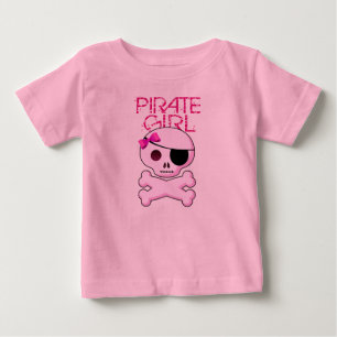 Rapariga pirata - Camisa pirata do partido infanti