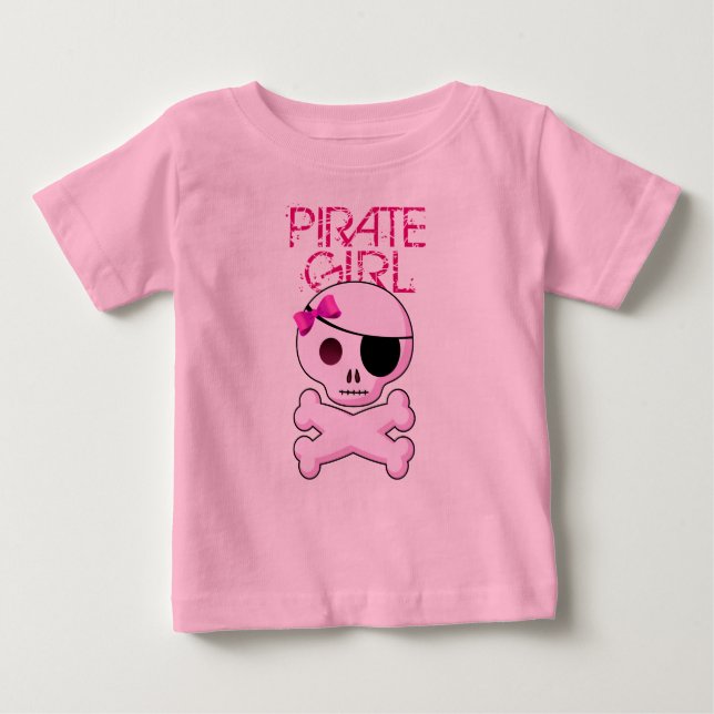 Rapariga pirata - Camisa pirata do partido infanti (Frente)