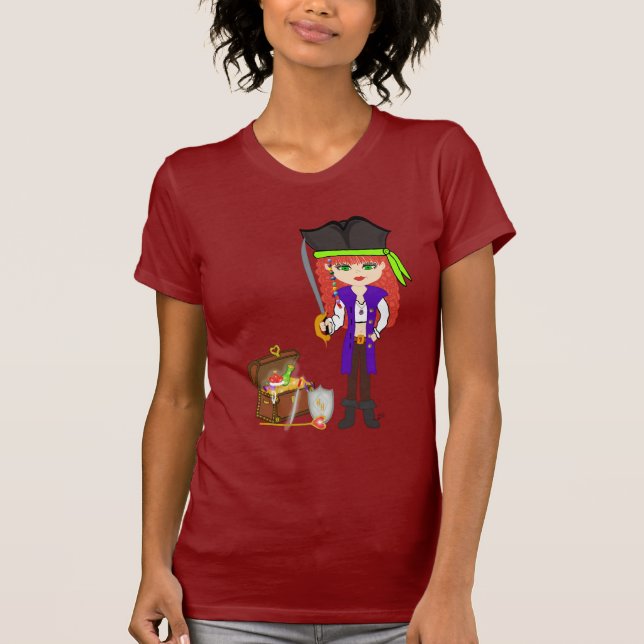 Rapariga Pirata Mad Morgan Rackham T-Shirt (Frente)