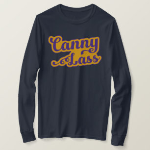 Rapariga prudente, t-shirt do calão de Geordie,