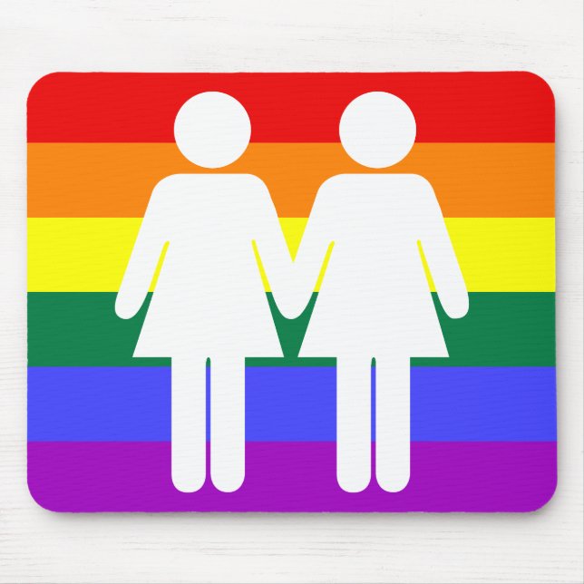 Rapariga + Rainbow Mousepad (Frente)