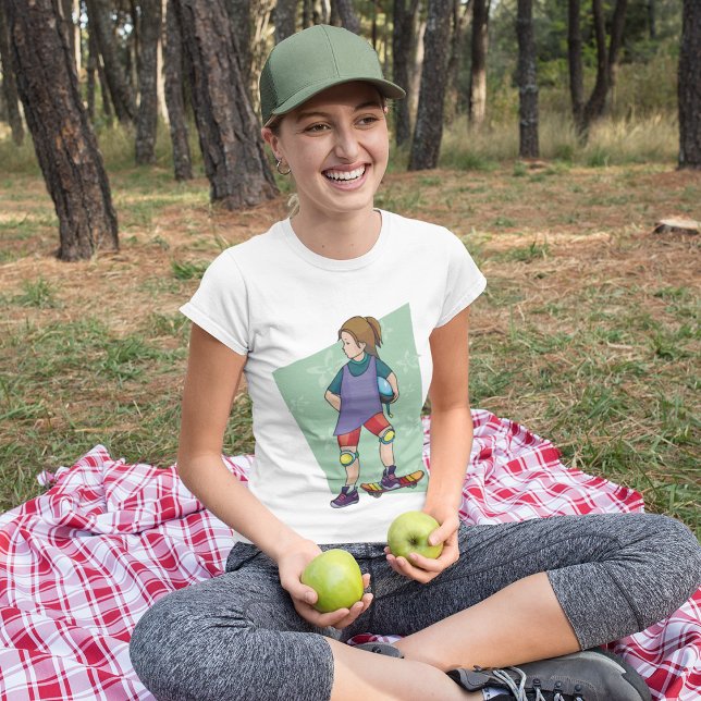 Rapariga Skateboarder T-Shirt (Criador carregado)