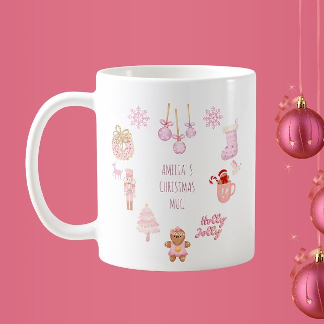 Rapariga Única Dobra Caneca de Natal (Criador carregado)