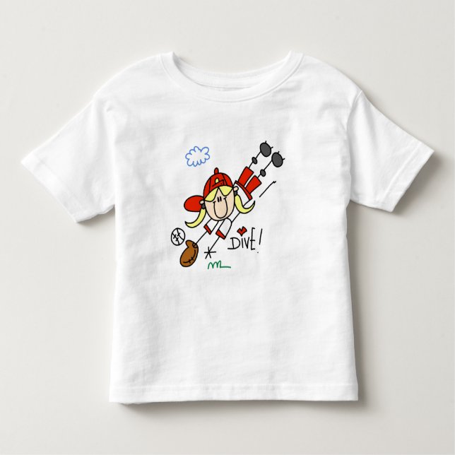 Raparigas Camisetas de beisebol e presentes (Frente)