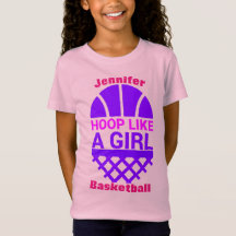 Raparigas De Basquete Como Uma Camiseta Menina