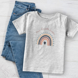 Raparigas Modernas Arco-Íris Imprimir T-Shirt Cão