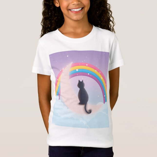 Raparigas T- Camisa com arco-íris (Frente)