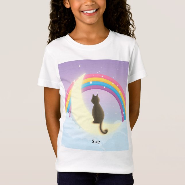 Raparigas T- Camisa com arco-íris (Frente)