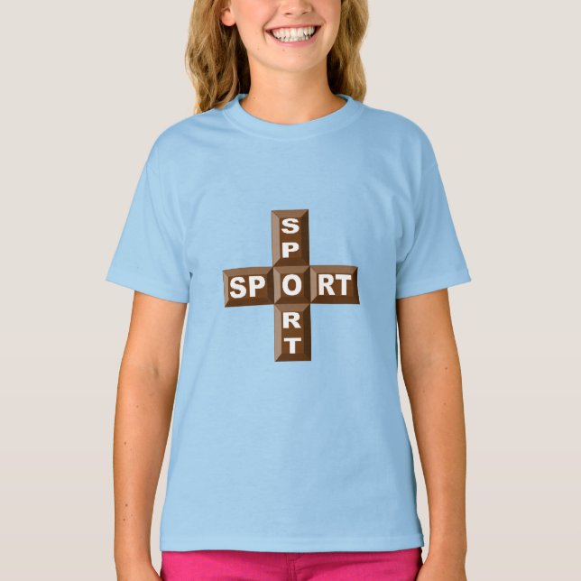 Raparigas T-Shirt Blue CHOCOLAT SPORT (Frente)