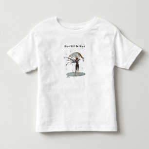 Rapaz Chuva Fada Com T-Shirt De Toddler Folha