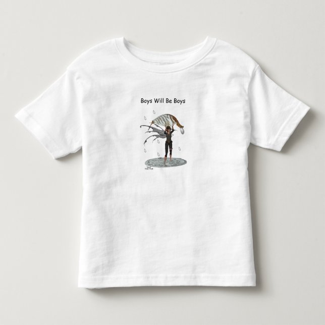 Rapaz Chuva Fada Com T-Shirt De Toddler Folha (Frente)