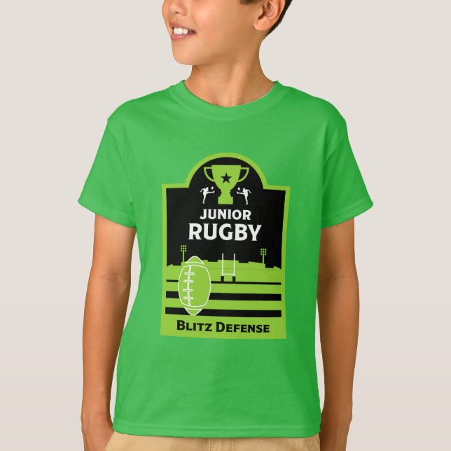 Rapazes Júnior de Rugby Jogadores de T-Shirt (Frente)