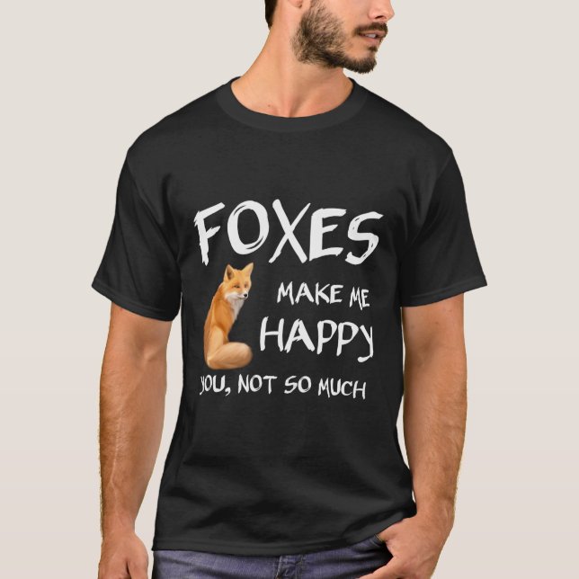 Raposa Cachorra Me Faz Feliz Camisa De Raposa De L (Frente)