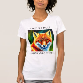 Raposa é camiseta de uma mulher do lobo