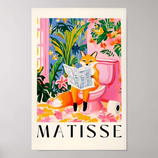 Raposa Em Impressão De Banheiro, Arte De Banheiro  (Frente)