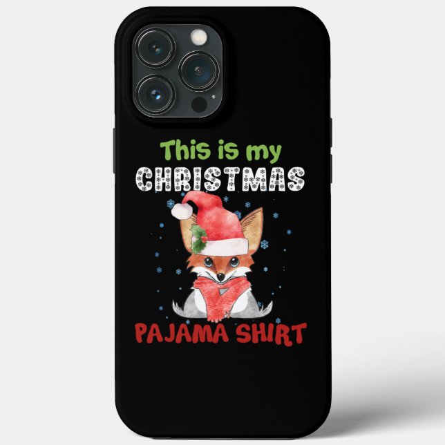 Raposa Esta É Minha Camisa De Pijama De Natal Cami (Verso)