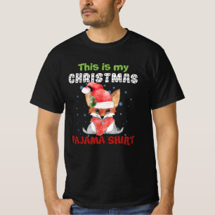 Raposa Esta É Minha Camisa De Pijama De Natal Cami