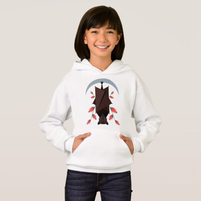 Raposa Voadora Crianças Pullover Hoodie (Frente Completa)