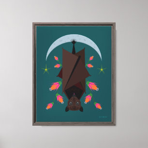 Raposa Voadora Teal 11x14 Giclée Canvas Esticada