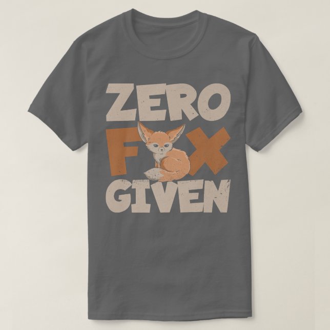 Raposa Zero dada Pun para uma Camiseta Fennec Fox  (Frente do Design)