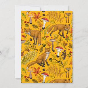 Raposas de outono em laranja