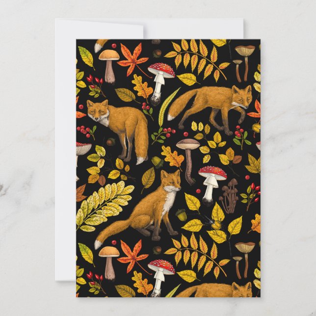 Raposas de outono em preto (Frente)