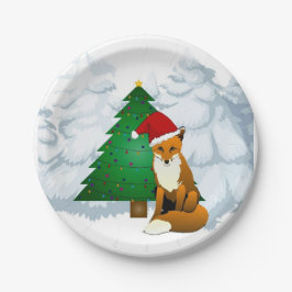 Raposinha de Natal Prato de Papel