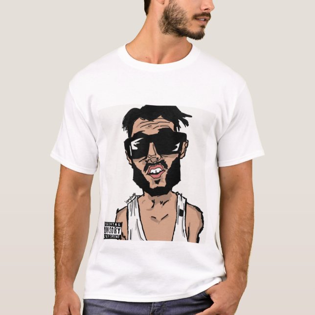 Rapper with Sunglasses - T-Shirt (Frente)