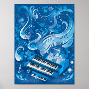 Rapsódia em Poster azul