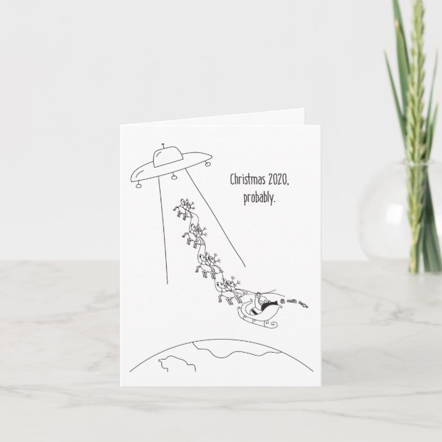 Rapto de Alienígenas de cartões de Natal 2020 (Frente)