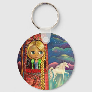 Rapunzel e o chaveiro do unicórnio