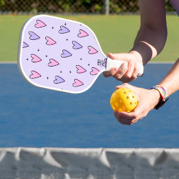 Raque de Pickle Ball com Desenho de Coração