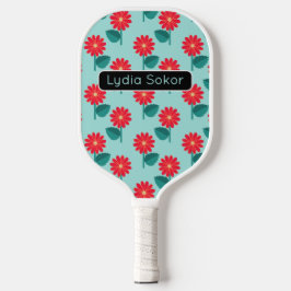 Raque de Pickleball Floral Personalizada