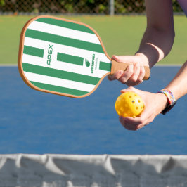 Raque de Pickleball Listrada de Rosa Verde Moderna