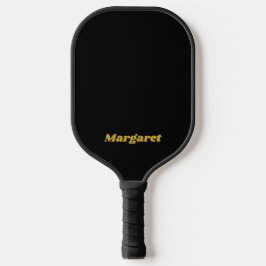 Raque de Pickleball Preta Personalizada com Nome