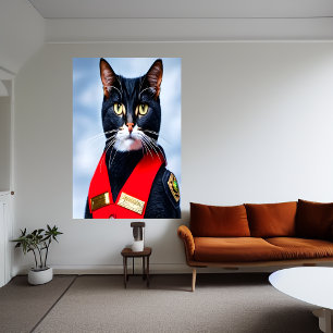 Raqueta americana adorável AI Art Poster