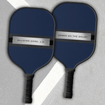Raquete de Pickleball Azul Marinho Moderna Monogra