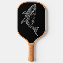 Raquete de Pickleball Baleia Geométrica Moderna