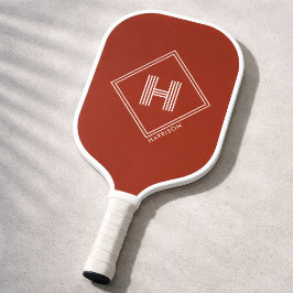 Raquete de Pickleball | Monograma Geométrico Elega