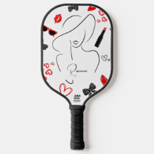 Raquete de Pickleball Monograma Vermelho Fashionis