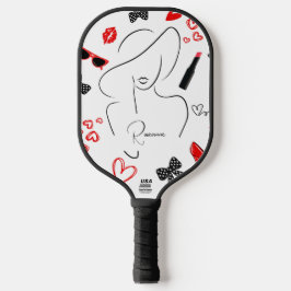 Raquete de Pickleball Monograma Vermelho Fashionis