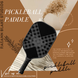 Raquete de Pickleball Personalizada Preta e Cinza