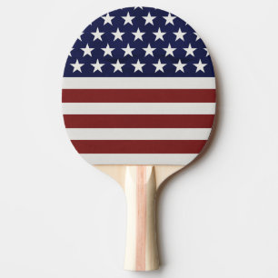 Raquete De Ping Pong A bandeira americana dos EUA 4o julho personalizou