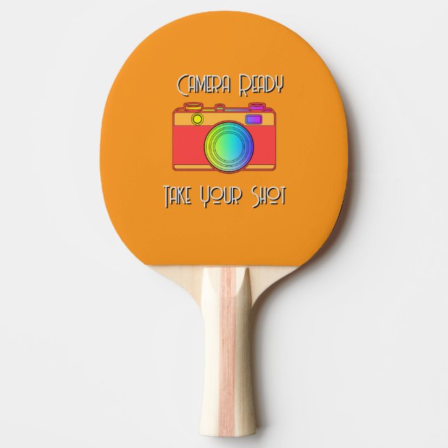 Raquete De Ping Pong A Câmera Pronta Leva O Tiro De Laranja (Frente)
