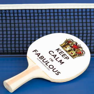 Raquete De Ping Pong A coroa dourada vermelha fabulosa calma da Slipper
