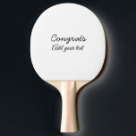 Raquete De Ping Pong A graduação mínima simples de parabéns adiciona<br><div class="desc">design</div>