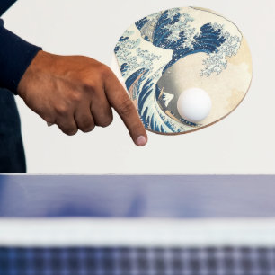 Raquete De Ping Pong A Grande Onda de Kanagawa Ukiyo-e Japonês